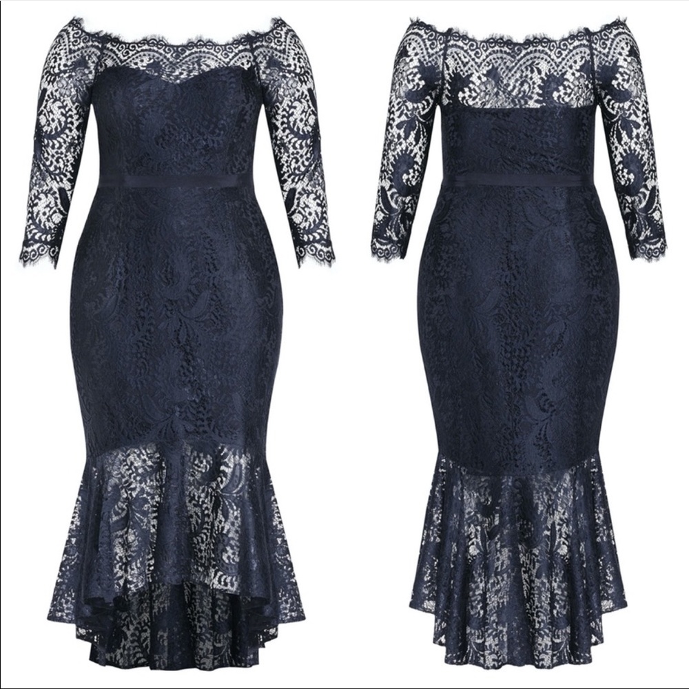 CITY CHIC Estella Off the Shoulder Dress NWT - Picture 4 of 8